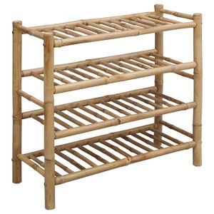 vidaXL Skostativ 68 x 28 x 63 cm Bambus Naturfarvet