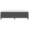 vidaXL Box spring seng M&oslash;rkegr&aring; og Hvid 200 x 200 cm Velourstof