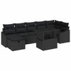 vidaXL Havesofa S&aelig;t 8 stk. Sort polyrattan