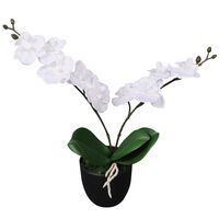 vidaXL kunstig orkidépotteplante 30 cm hvid