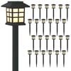 vidaXL Udend&oslash;rs sollys med jordspyd 24 pcs Varm hvid 38,5 cm PP