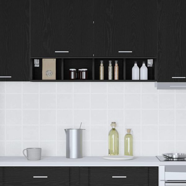 vidaXL H&aelig;ngeskab Sort eg 20 x 29,5 x 100 cm Konstrueret tr&aelig;