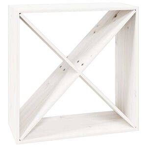 vidaXL vinreol 62x25x62 cm massivt fyrretr&aelig; hvid