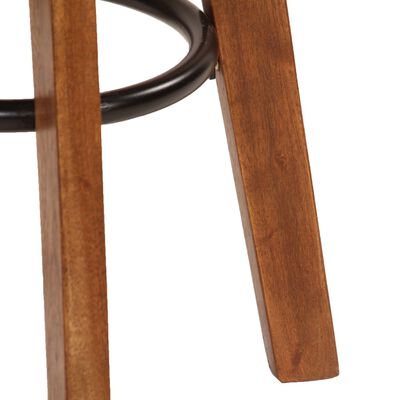 vidaXL barstole 2 stk. ægte læder og massivt akacietræ