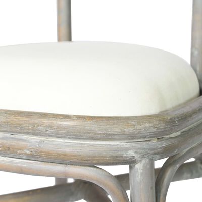 vidaXL spisebordsstole 4 stk. linned grå