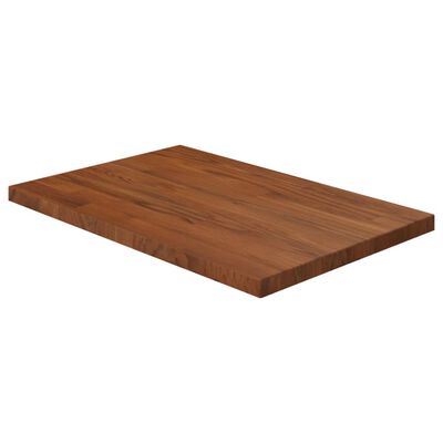 vidaXL bordplade til badeværelse 60x40x2,5 cm massivt træ mørkebrun