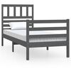 vidaXL sengeramme 75x190 cm Small Single massivt tr&aelig; gr&aring;