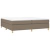 vidaXL Boxspring sengeramme 200x200 cm stof gr&aring;brun