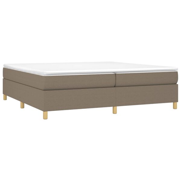 vidaXL Boxspring sengeramme 200x200 cm stof gr&aring;brun