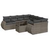 vidaXL sofas&aelig;t til haven 9 dele med hynder polyrattan gr&aring;