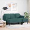 vidaXL Sofa S&aelig;t med pude 2 pcs M&oslash;rkegr&oslash;n Polyester