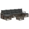 vidaXL Havesofa S&aelig;t 8 stk. Gr&aring; polyrattan