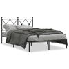 vidaXL sengeramme med sengegavl 120x200 cm metal sort