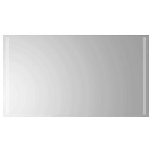 vidaXL LED badev&aelig;relsesspejl Transparent 90 x 50 cm h&aelig;rdet glas