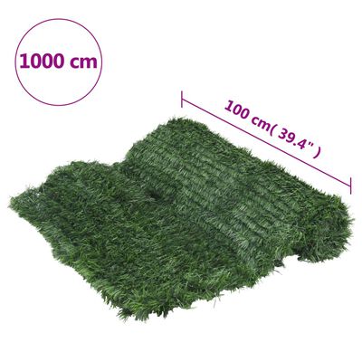 vidaXL hegn med kunstgræs 1x10 m grøn