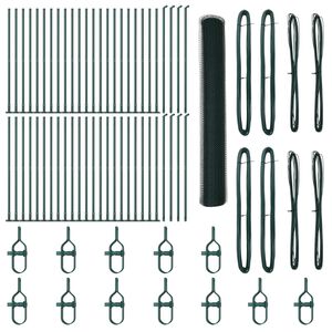 vidaXL Hegnsp&aelig;l Gr&oslash;n 100 x 1,2 m (25 mm mesh) St&aring;l og PVC