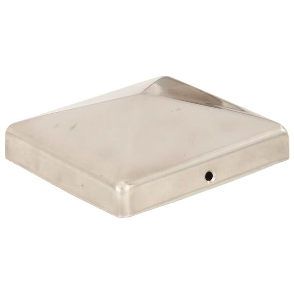 vidaXL pyramideformede stolpeh&aelig;tter 6 stk. 101x101 mm rustfrit st&aring;l