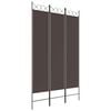 vidaXL 3-panels rumdeler 120x200 cm stof brun