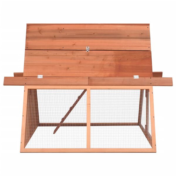 vidaXL kaninbur 152x127x109,5 cm massivt fyrretræ