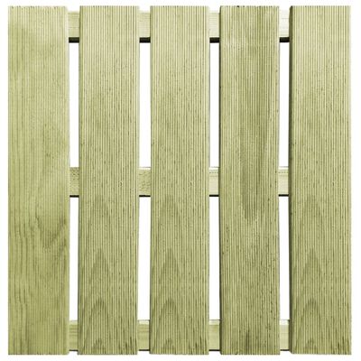 vidaXL 18 stk. terrassefliser 50 x 50 cm træ grøn