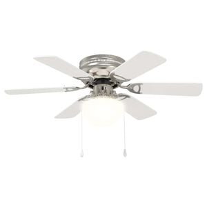 vidaXL Loftfanne med lys &Oslash; 82 cm Hvid