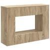 vidaXL Konsolbord Stribet Sonoma eg 101 x 29 x 74 cm Konstrueret tr&aelig;