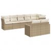 vidaXL sofas&aelig;t til haven 8 dele med hynder polyrattan beige
