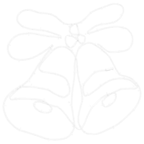 vidaXL Juleklokke med 144 LED'er Flerfarvet 56 x 46 cm PVC