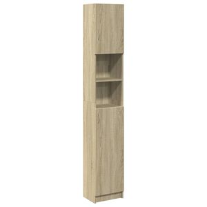 vidaXL badev&aelig;relsesskab 32x25,5x190 cm konstrueret tr&aelig; sonoma-eg