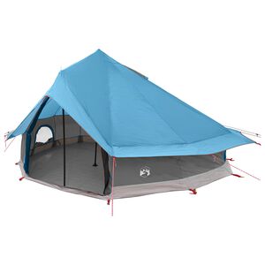 vidaXL Tipi telt 18-personers Bl&aring; Polyester og St&aring;l