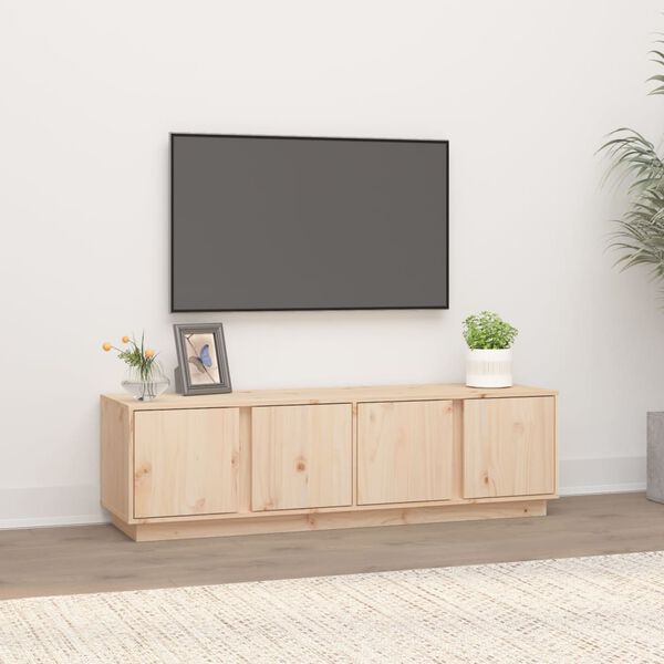 vidaXL tv-bord 140x40x40 cm massivt fyrretr&aelig;