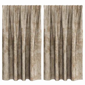 vidaXL Velour Gardiner 2 pcs champagnefarvet 140 x 140 cm Fløjl