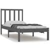vidaXL sengeramme 90x200 cm massivt fyrretr&aelig; gr&aring;