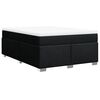 vidaXL kontinentalseng med madras 140x200 cm stof sort