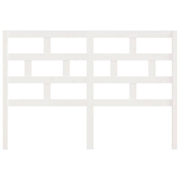 vidaXL sengeg&aelig;rde 146x4x100 cm massivt fyrretr&aelig; hvid