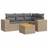 vidaXL sofas&aelig;t til haven 5 dele med hynder polyrattan beige