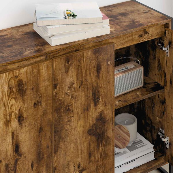 vidaXL Sideskab R&oslash;get Eg 96,5 x 30 x 75 cm Konstrueret tr&aelig;