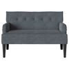 vidaXL Chesterfield b&aelig;nk M&oslash;rkegr&aring; 112 x 65,5 x 75 cm Fl&oslash;jl