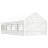 vidaXL pavillon med tag 8,92x4,08x3,22 m polyethylen hvid