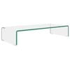 vidaXL TV-stander/monitorstand klart glas 70x30x13 cm