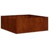 vidaXL plantekasse rustfarvet 80x80x30 cm forvitringsst&aring;l
