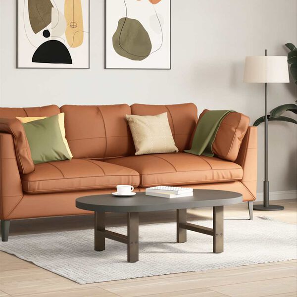 vidaXL sofabordsben naturst&aring;l 2 stk. 50x(30-31) cm st&aring;l