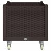 vidaXL plantekasse med hjul 80x50x54 cm PP brun