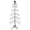 vidaXL dekorativt juletr&aelig; 125 cm metal sort