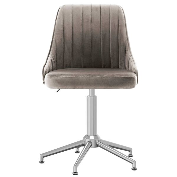 vidaXL drejelige spisebordsstole 6 stk. fl&oslash;jl lysegr&aring;