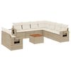 vidaXL sofas&aelig;t til haven 10 dele med hynder polyrattan beige