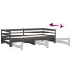 vidaXL daybed med udtr&aelig;k 2x(90x200) cm massivt fyrretr&aelig; gr&aring;