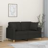 vidaXL 2-personers sofa med puder og hynder 120 cm stof sort