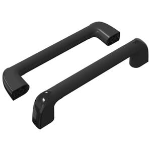 vidaXL H&aring;ndtag Ensfarvet 2 stk. Sort 380 x 34 x 85 mm Aluminium og PP