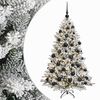 vidaXL Kunstig juletr&aelig; med kugler 150 cm 150 LED'er Varm hvid